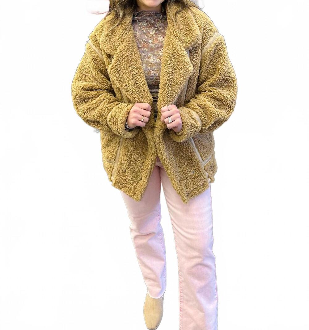 NEW KATYDID cuddle long sleeve jacket in chestnut